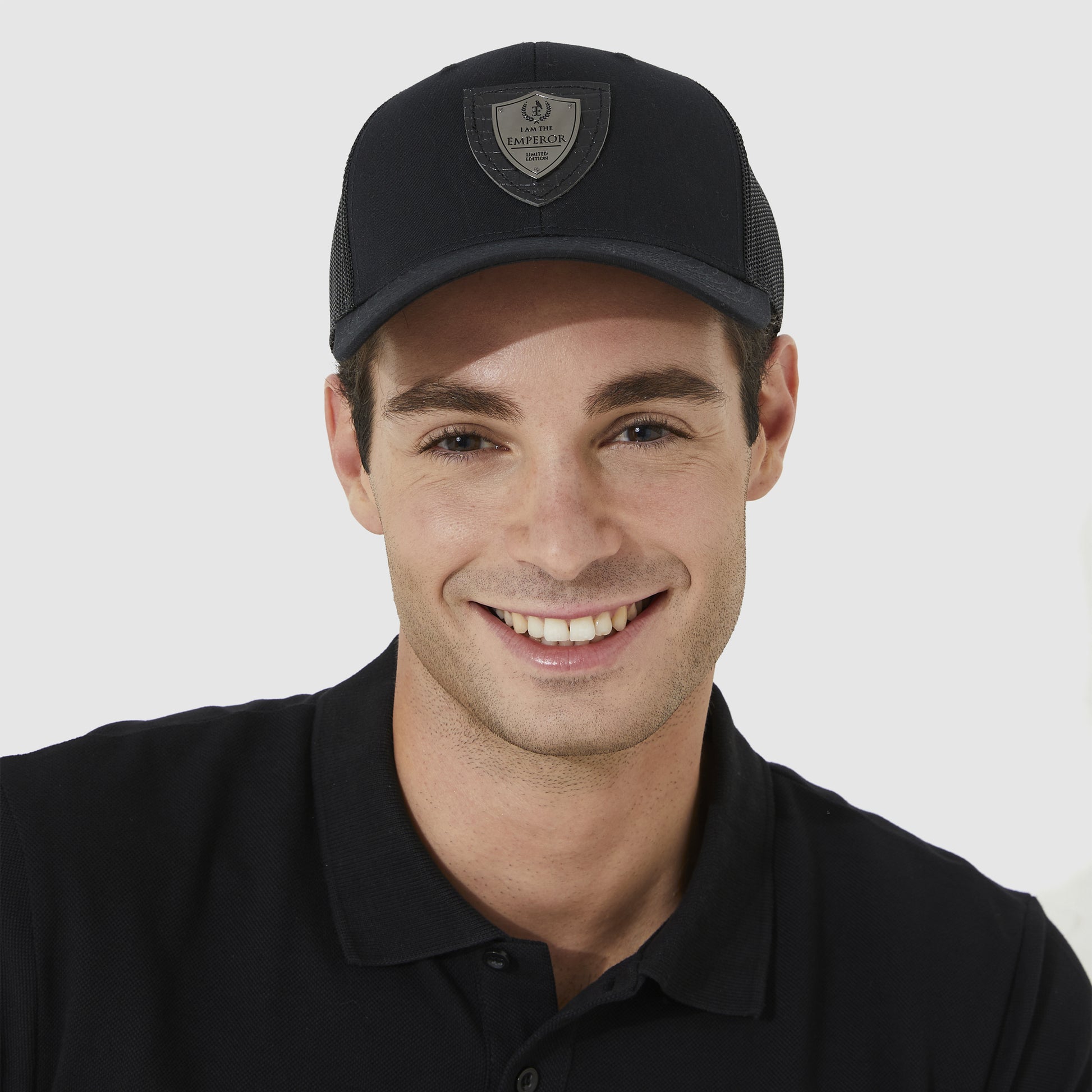 SILVER LOGO TRUCKER HAT