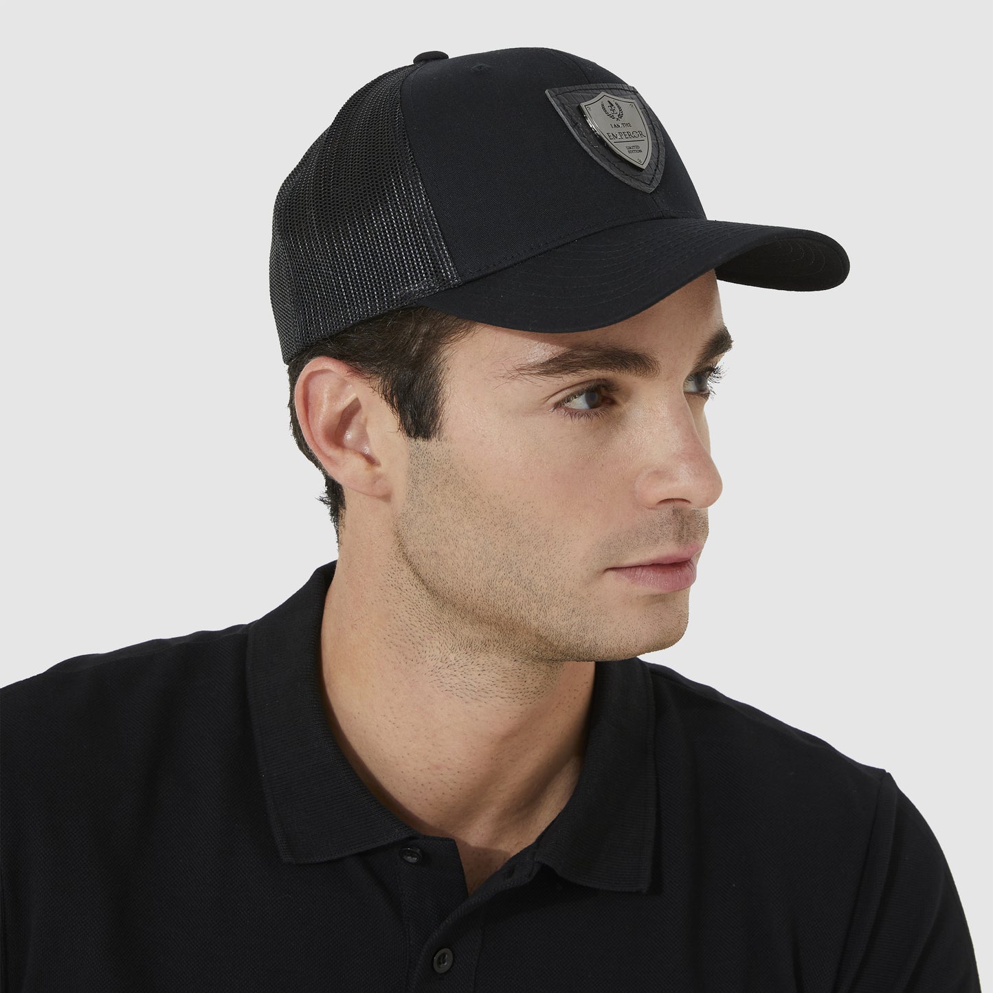 SILVER LOGO TRUCKER HAT