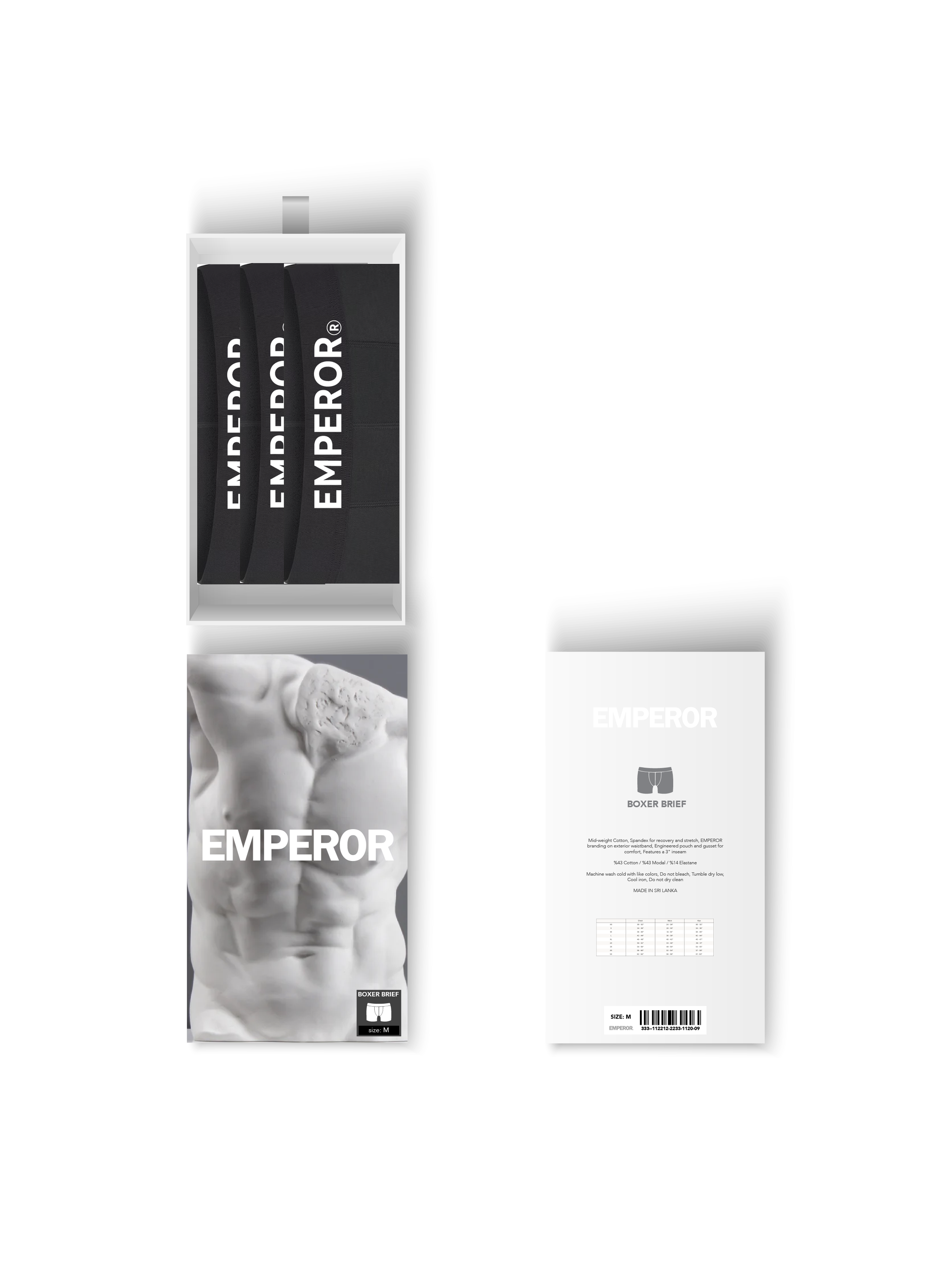 MENS 3" BOXER BRIEF | 3-Pack