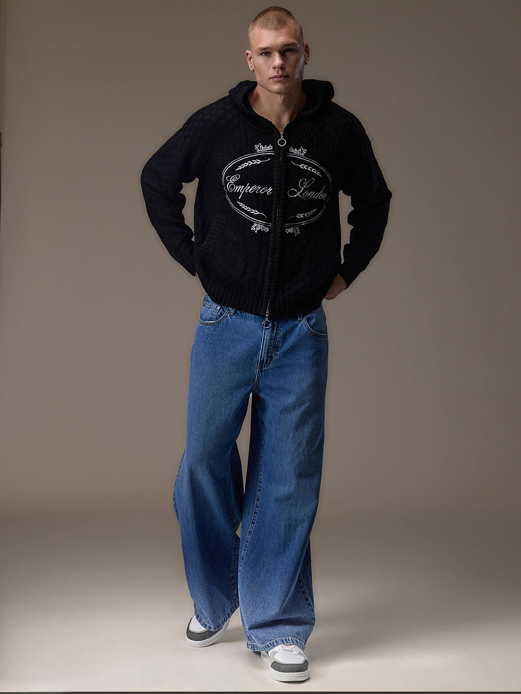 knitted hoodie