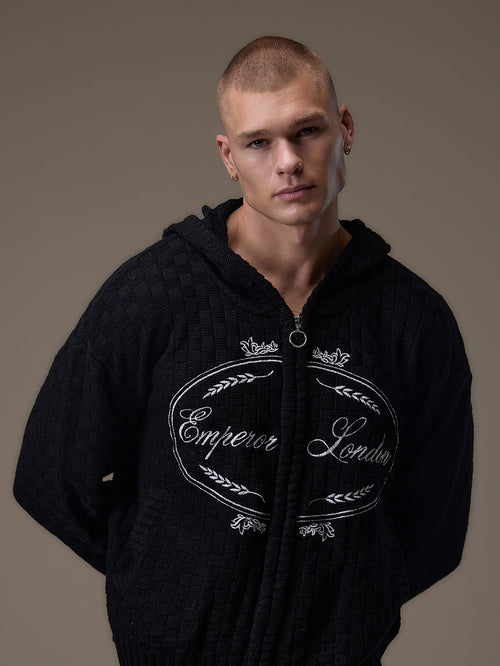 knitted hoodie