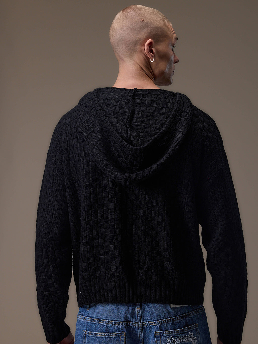 knitted hoodie