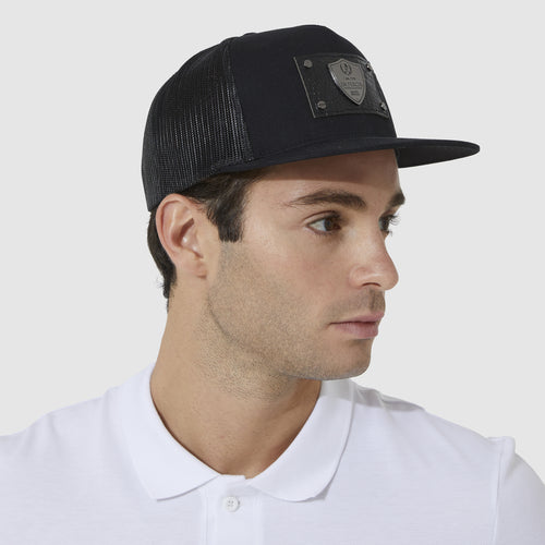 SQUARE LOGO TRUCKER HAT