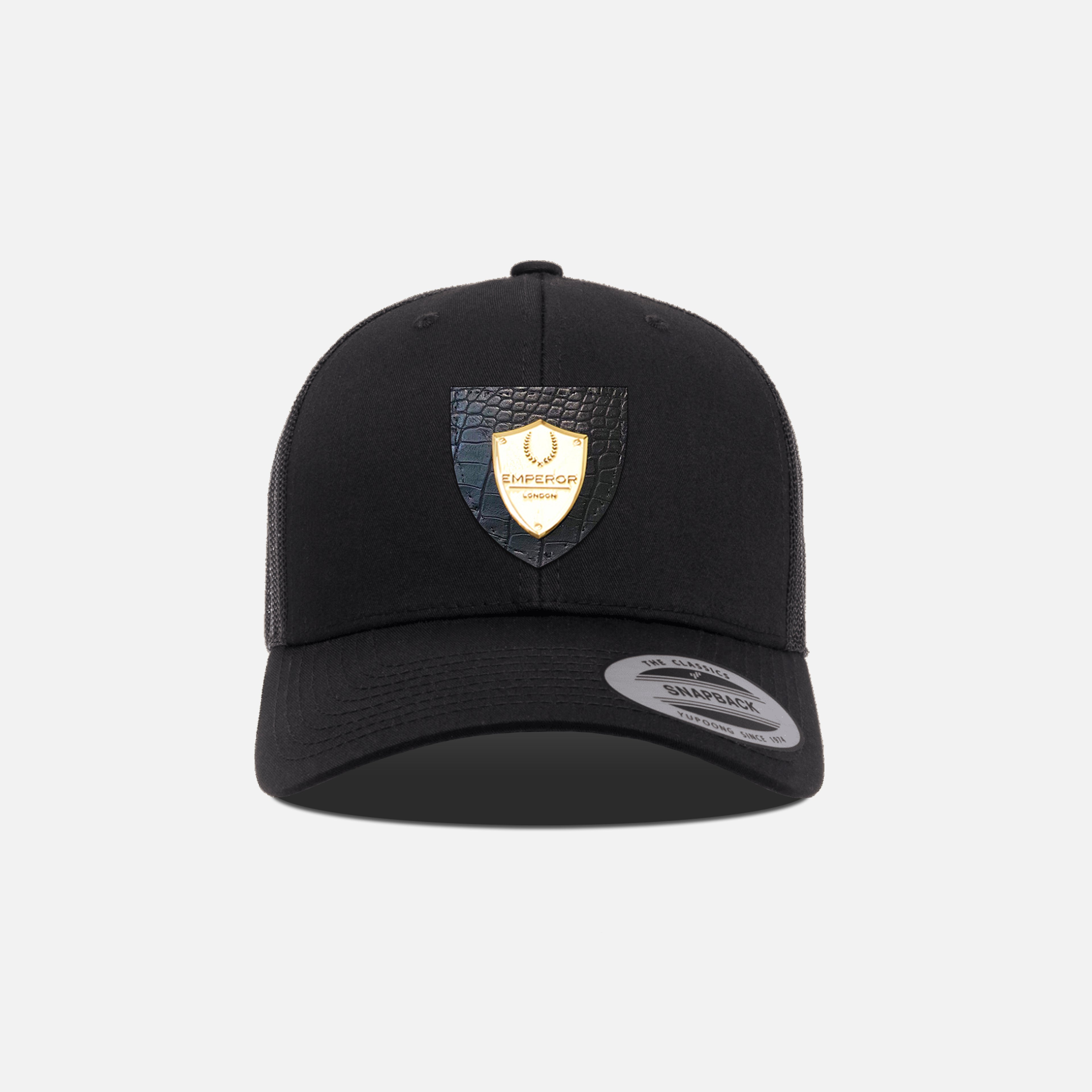 GOLD LOGO TRUCKER HAT